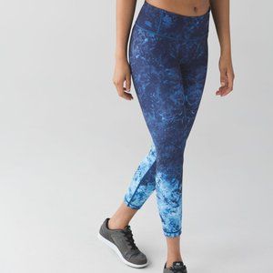 Lululemon Speed Wunder Tight: Deep Sea (blue ombre) [size 6] LIKE NEW!